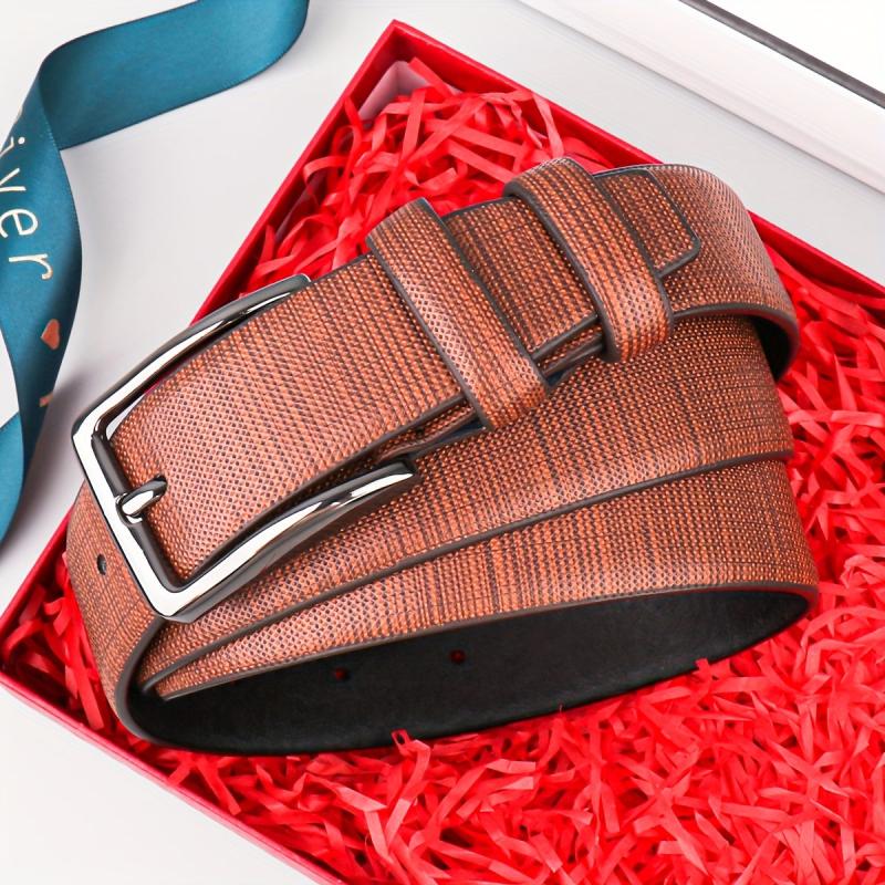 Men's Leather Belt Pin Buckle Decorative Belt