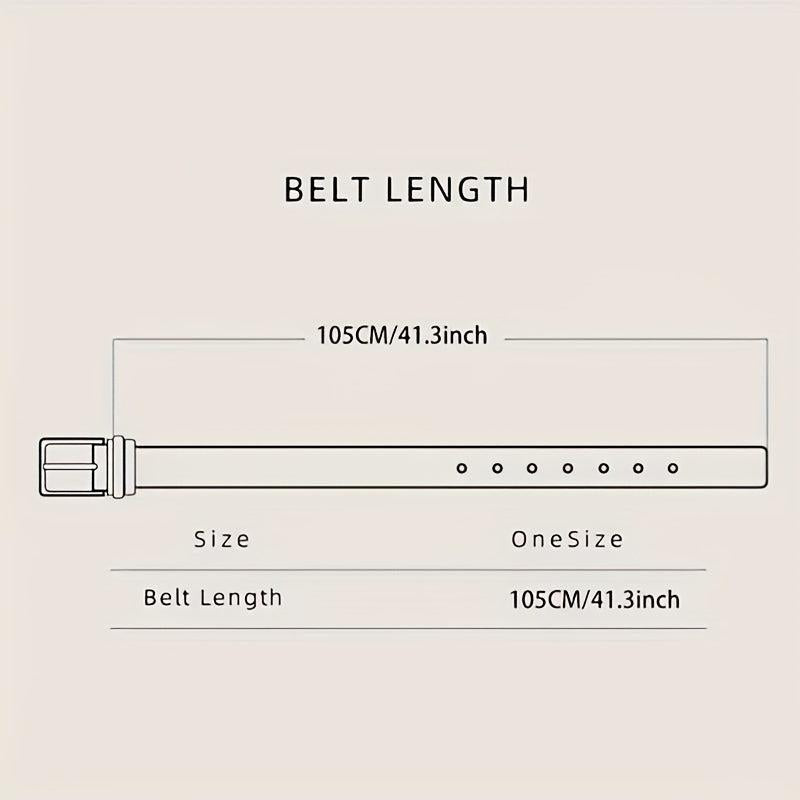 Pentagram Buckle Y2K Thin Belt Solid PU Leather Punk Dress Belt