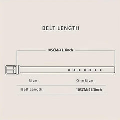 Pentagram Buckle Y2K Thin Belt Solid PU Leather Punk Dress Belt