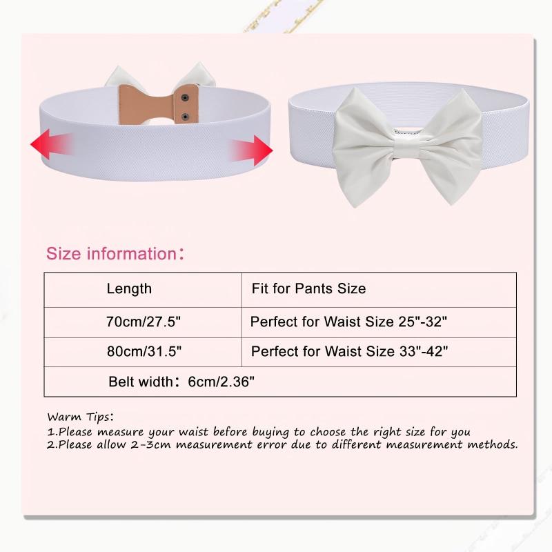 Women's Elastic Cinch Belt with Satin Bow
