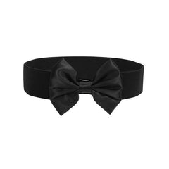 Women's Elastic Cinch Belt with Satin Bow