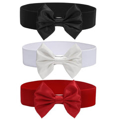 Women's Elastic Cinch Belt with Satin Bow