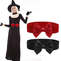 Women's Elastic Cinch Belt with Satin Bow