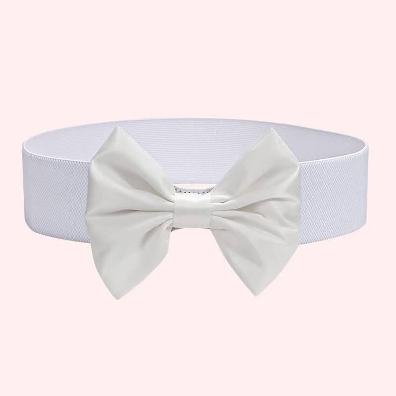 Women's Elastic Cinch Belt with Satin Bow