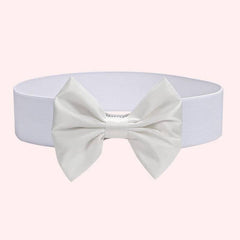 Women's Elastic Cinch Belt with Satin Bow