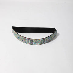Full Rhinestone Elastic Belt Wide Waistband for Party