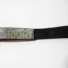 Full Rhinestone Elastic Belt Wide Waistband for Party