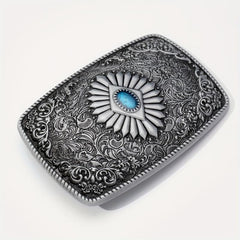 Western Carved Belt Buckle For Women & Men Vintage Jeans Accessories