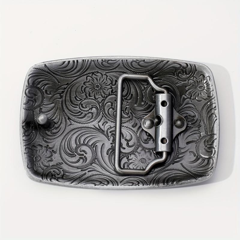 Western Carved Belt Buckle For Women & Men Vintage Jeans Accessories