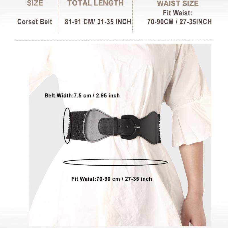 Women's Pin Buckle Belt for Dress Skirt Coat