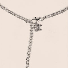 Butterfly Waist Chain with Tassel Silvery Belt for Women