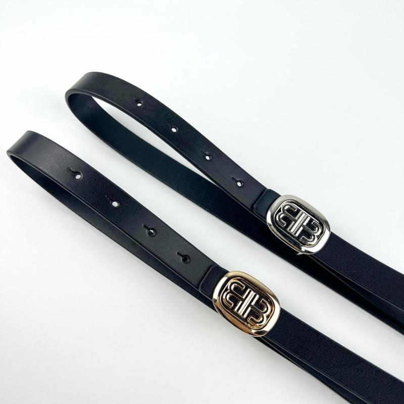 Geometric Buckle Leather Belt Vintage Solid Thin Classic Dress Girdle Jeans Belt
