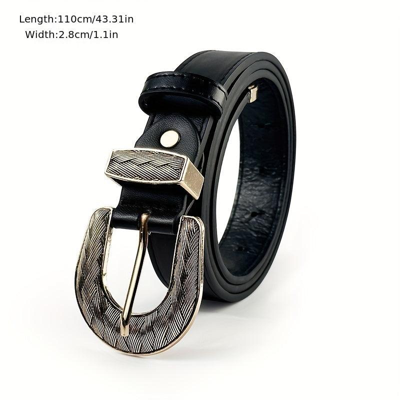 Vintage Braid Pattern Buckle Belt For Women