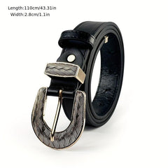 Vintage Braid Pattern Buckle Belt For Women