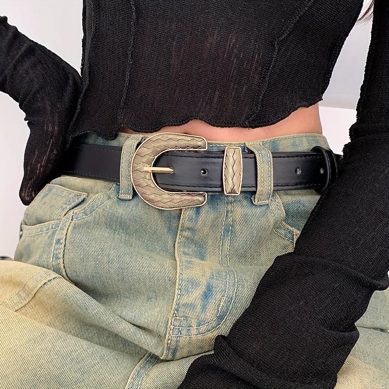 Vintage Braid Pattern Buckle Belt For Women