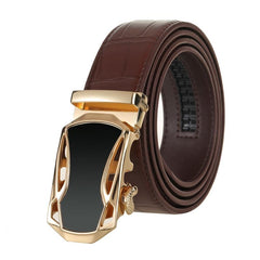 Men's Brown Casual Automatic Buckle Belt