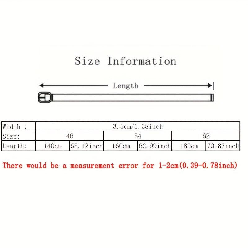 Elastic Large Size Men's Casual Canvas Woven Belt