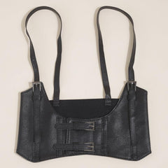 Y2K PU Leather Waist Belt Punk Corset Gothic Body Belt