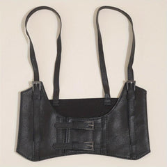 Y2K PU Leather Waist Belt Punk Corset Gothic Body Belt