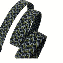 Men's Casual Army Green Square Plaited Belt