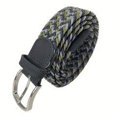 Men's Casual Army Green Square Plaited Belt