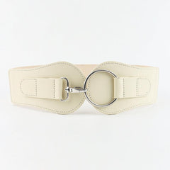 Wide Elastic PU Waist Belt Vintage Women Punk Coat Dress Girdle