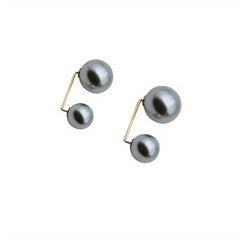 Faux Pearl Brooch Collar Pin Set for Women
