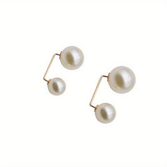Faux Pearl Brooch Collar Pin Set for Women