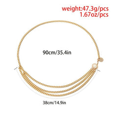 Golden Tassel Belt Chain For Sunflower Jeans Belts