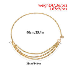 Golden Tassel Belt Chain For Sunflower Jeans Belts