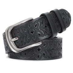 Wide Hollow Pu Leather Belt for Women with Pin Buckle