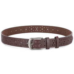 Wide Hollow Pu Leather Belt for Women with Pin Buckle