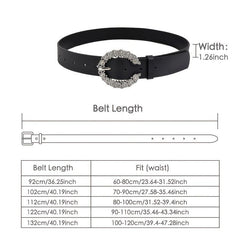 Women's C Rhinestone Buckle PU Belt - Versatile Accessory
