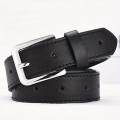 Solid PU Belt with Square Buckle for Women