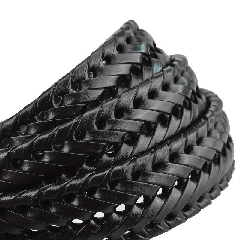 Symmetrical Buckle Braided Men's Belt Classic Casual Business