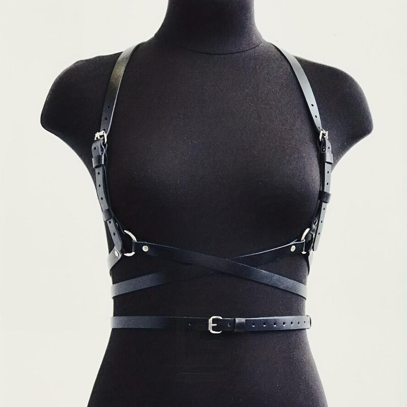  Chest Harness Belt PU Leather Gothic Body Belts