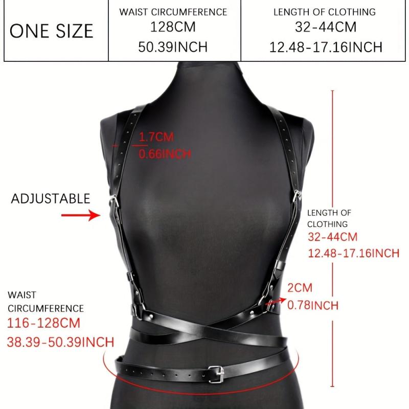  Chest Harness Belt PU Leather Gothic Body Belts