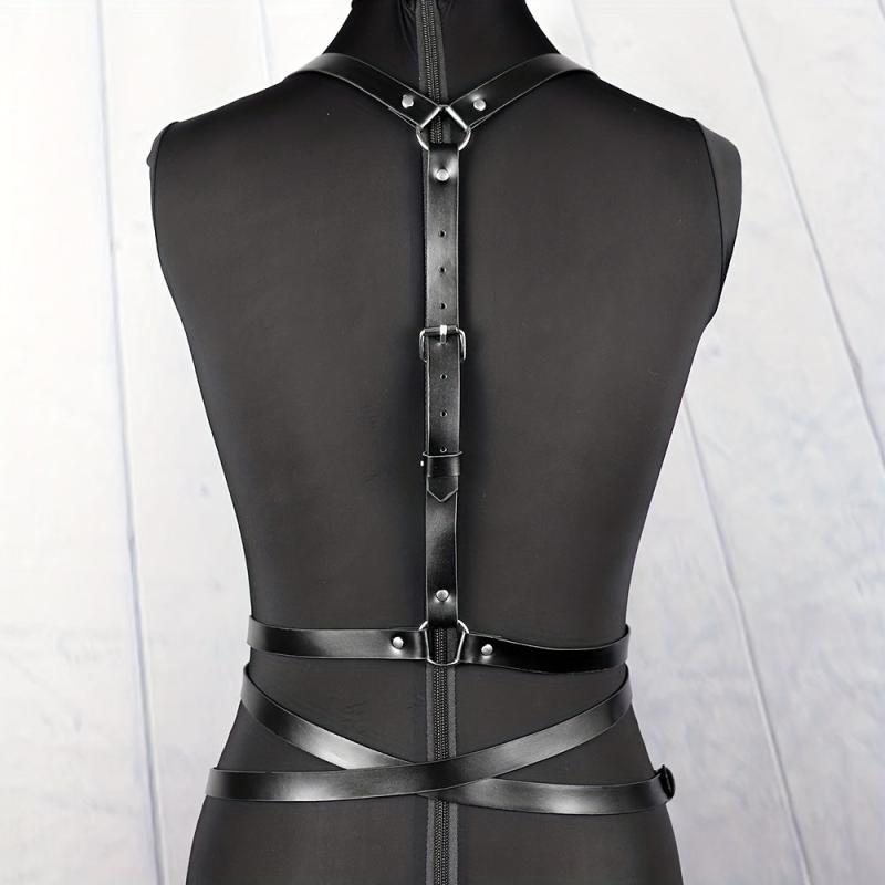  Chest Harness Belt PU Leather Gothic Body Belts