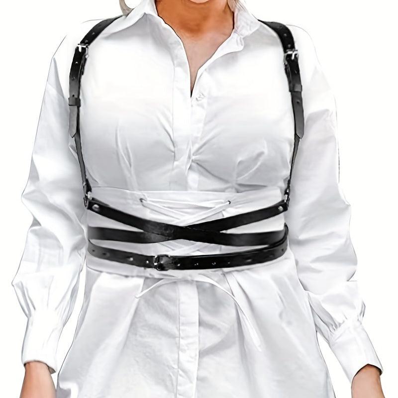  Chest Harness Belt PU Leather Gothic Body Belts