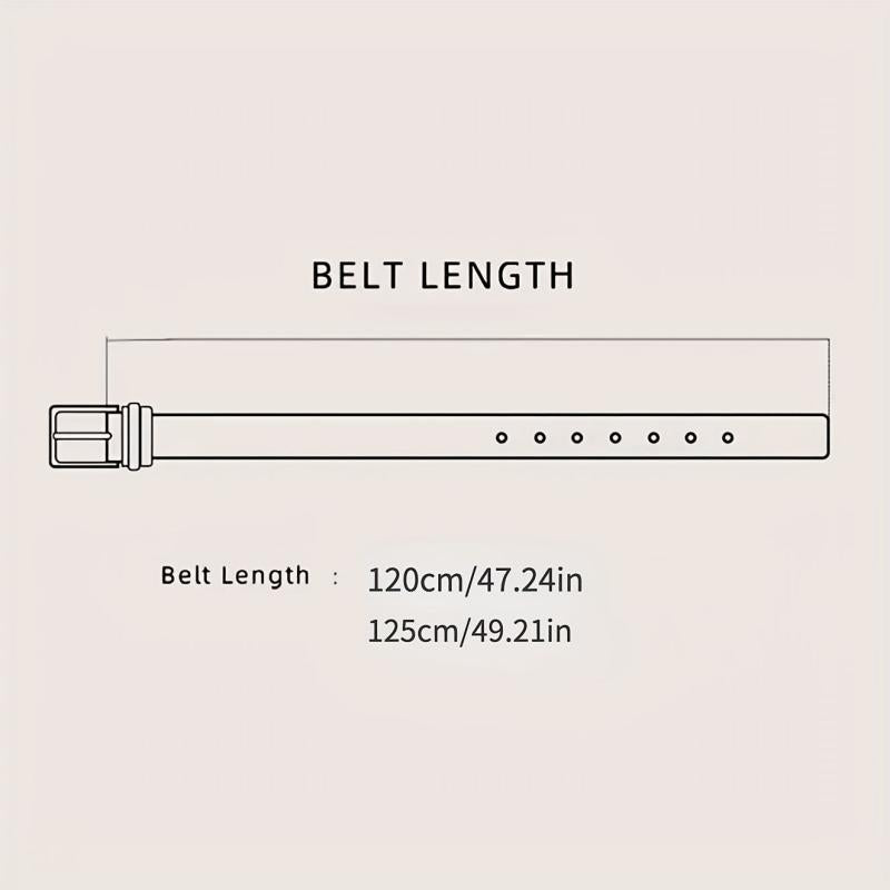 Men's Leather Belt Pin Buckle Casual Double-sided Black/Brown