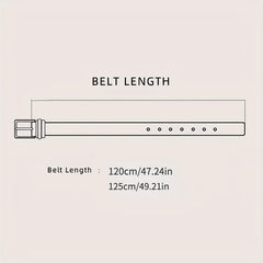 Men's Leather Belt Pin Buckle Casual Double-sided Black/Brown