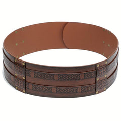 Nordic Viking Style Wide Leather Belt Medieval Girdle