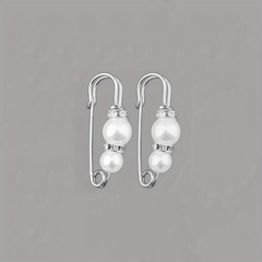 2pcs Faux Pearl Pants Waist Pin Trousers Waist Circumference Fixed Brooch