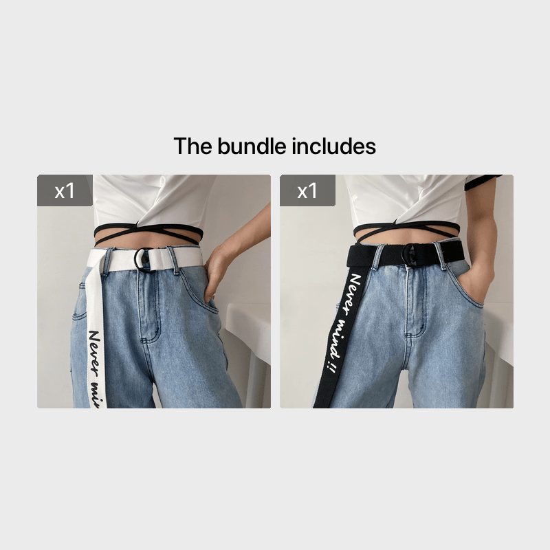 Punk Letter Decorative Jeans Belt for Women