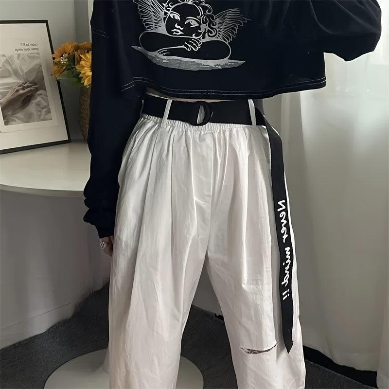 Punk Letter Decorative Jeans Belt for Women