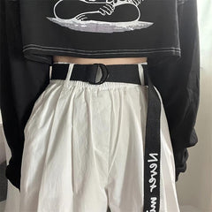 Punk Letter Decorative Jeans Belt for Women