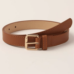 Golden Square Pin Buckle Belt Casual Unisex Plus Size