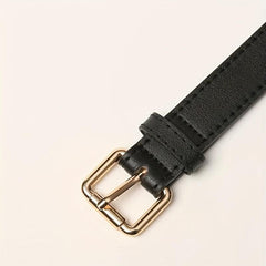 Golden Square Pin Buckle Belt Casual Unisex Plus Size