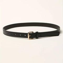 Golden Square Pin Buckle Belt Casual Unisex Plus Size
