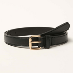Golden Square Pin Buckle Belt Casual Unisex Plus Size